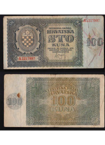 CROAZIA 100 Kuna Stato Indipendente 1941 MB
